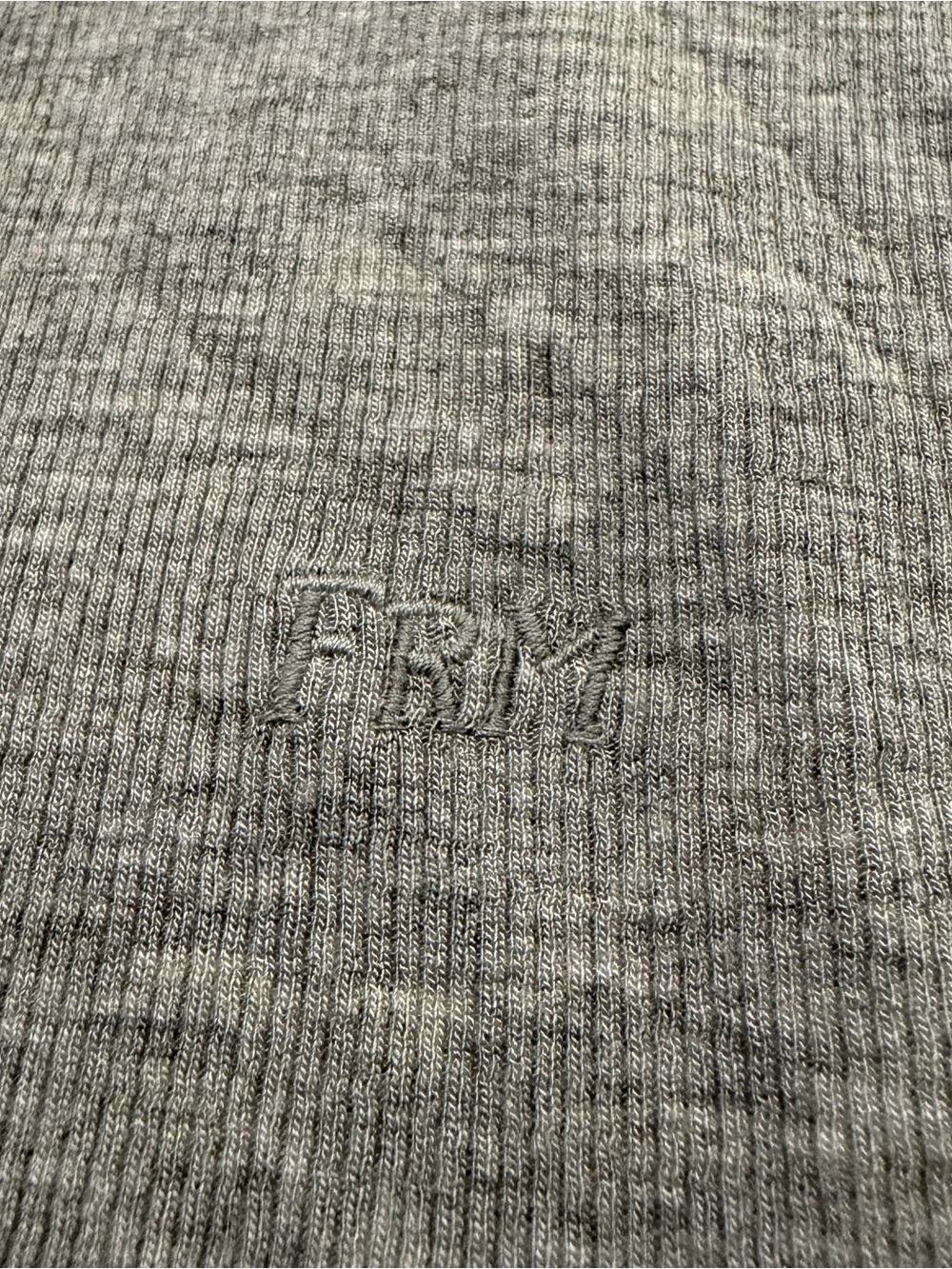FRAME denim Racerback Rib Embroidered Tank Top - Picture 3 of 7